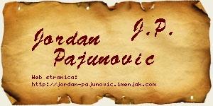 Jordan Pajunović vizit kartica